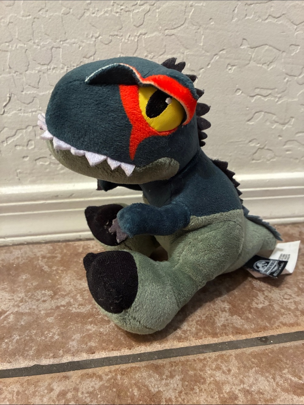 Plush Dinosaur Stuffed Animal - Green and Dark Teal